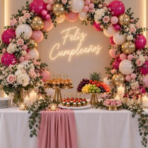 Decoración con globos corona