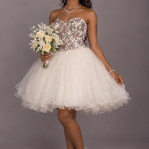 Vestido Blanco con lentejuelas