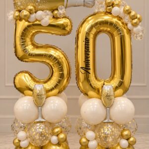 Decoración con globos y números