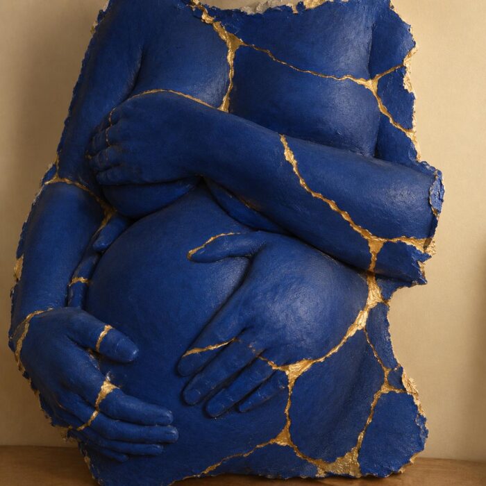 Taller de escultura: Belly casting, Molde barriguita de embarazada